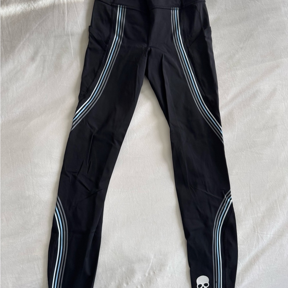 Lululemon Athletica Black Leggings with Skull Detail